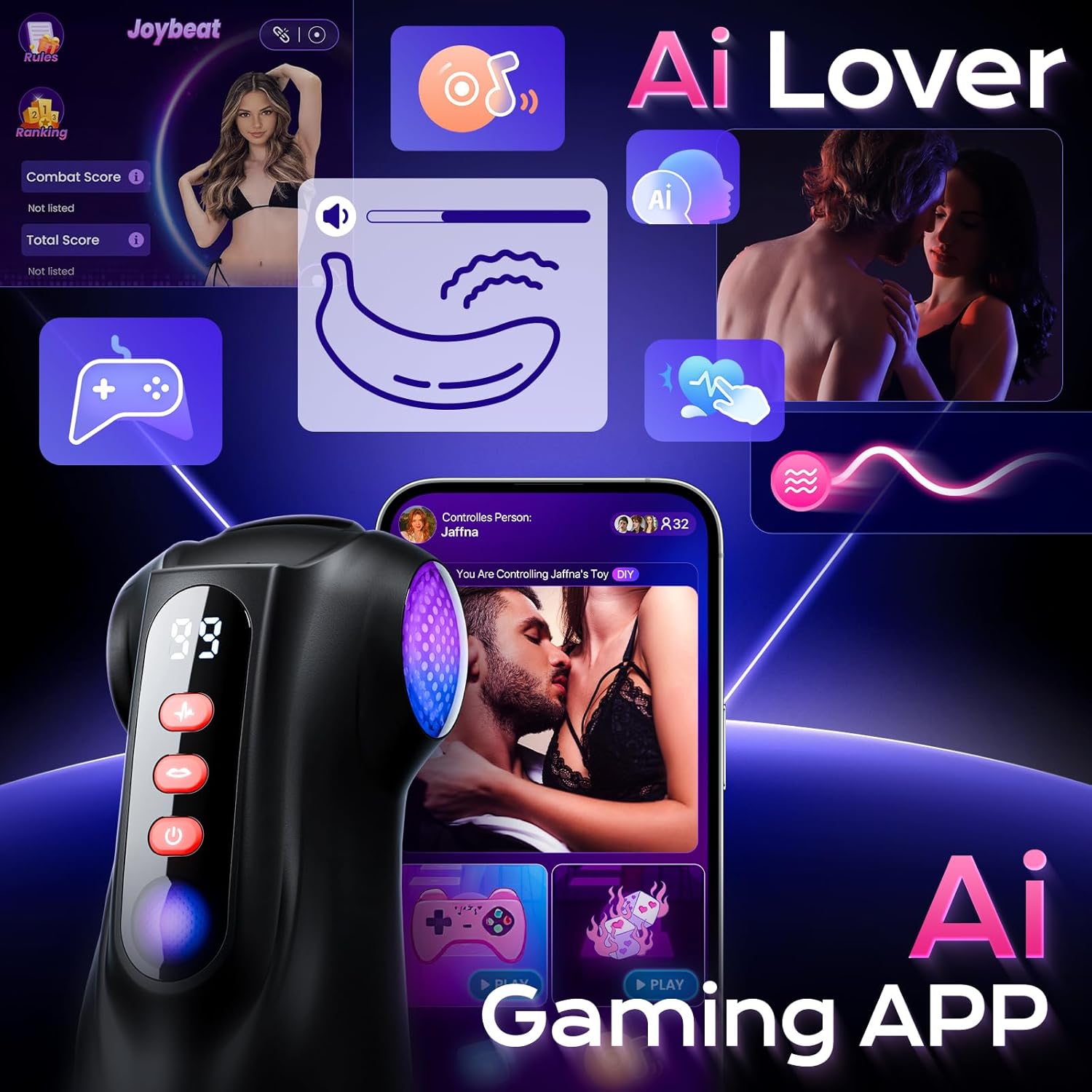 EINSEO Male Masturbator Sex Toys for Men - Thrusting Male Stroker with 360° Heating, 5-Speed Smooth Motion Blowjob Adult Men's Sex Toy, Silent Brushless Motor, Pocket Pussy Sleeve Erotic Massage Kits